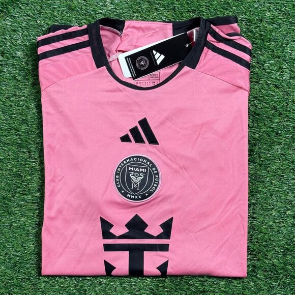 Adidas Inter-Miami CF Lionel Messi #10 Black Pink 2024/25 HOME UNISEX JERSEY - Picture 1 of 10
